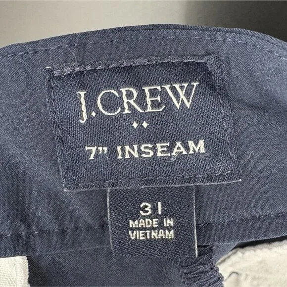 J.Crew Men's 7" Tech Shorts Size 31 Navy Outdoor Sun Protection Moisture Wicking - Picture 4 of 9